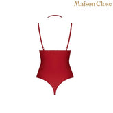 MAISON CLOSE Red Bodysuit Thong With Naked Breast Teddies and Bodysuits